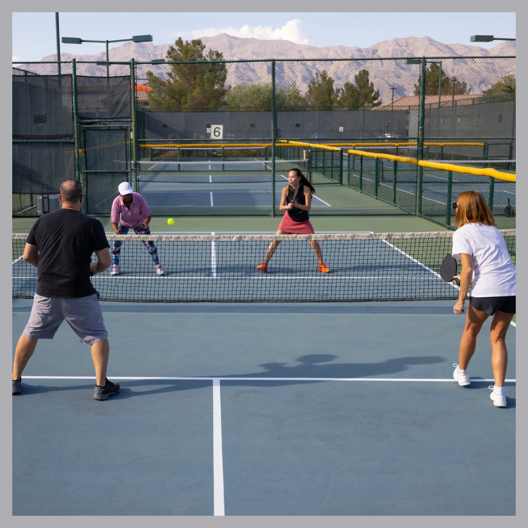 Pickleball Doubles Playing